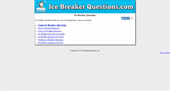 Desktop Screenshot of icebreakerquestions.com