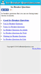 Mobile Screenshot of icebreakerquestions.com